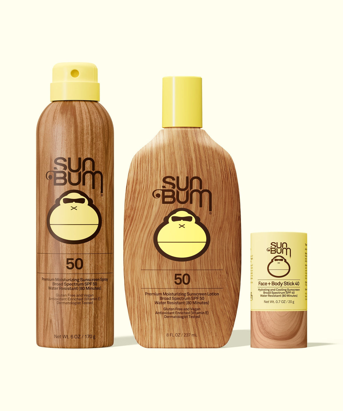 SPF 50 Spray + Lotion + Face and Body Stick 40 Bundle C3